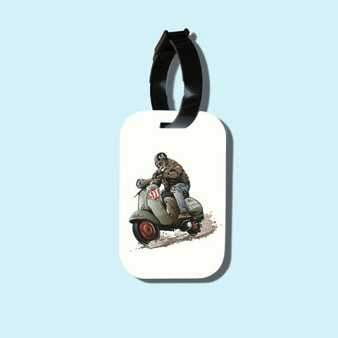 Travel tag cho túi xách/balo du lịch in hình Dirt Biker