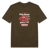 Áo thun unisex cotton 100% in hình Muscle Car - Dirty Garage (nhiều màu)