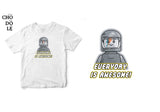 Áo thun unisex in hình the Everyday is awesome - Lego