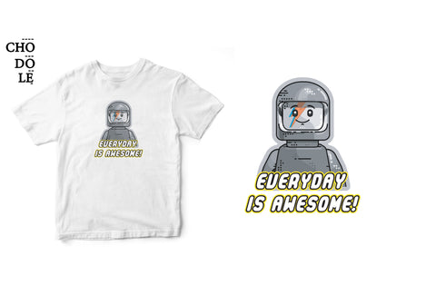 Áo thun unisex in hình the Everyday is awesome - Lego