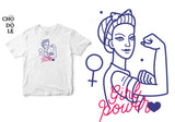 Áo thun unisex cotton 100% in hình Girl Power