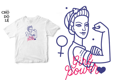 Áo thun unisex cotton 100% in hình Girl Power