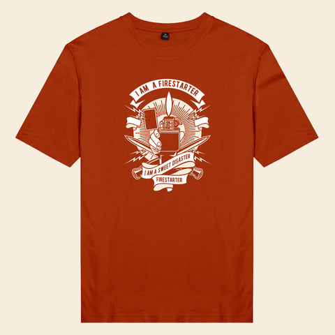 Áo thun unisex cotton 100% in hình Fire Starter (nhiều màu)