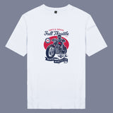 Áo thun unisex cotton 100% in hình Biker - Full Throttle (nhiều màu)