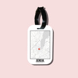 Travel tag cho túi xách/balo du lịch in hình Love City Map - Geneva