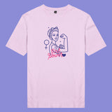 Áo thun unisex cotton 100% in hình Girl Power (nhiều màu)