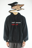 Áo khoác hoodie unisex cotton in chữ Half heaven, half hell (nhiều màu)