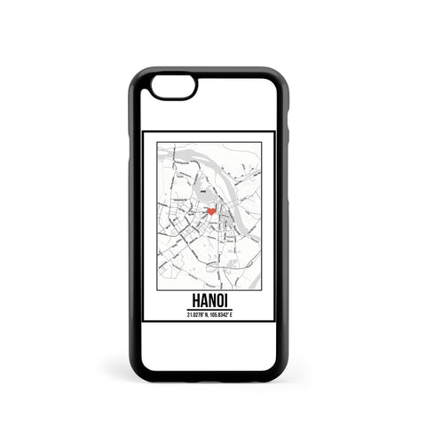 Ốp lưng dẻo iphone in hình Love City Map - Hanoi