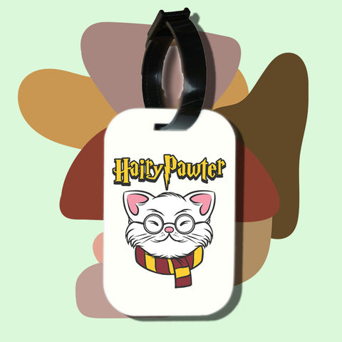 Travel tag cho túi xách/balo du lịch in hình Cat Lover series - Hairy Pawter