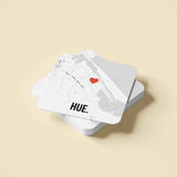 Đế lót ly vuông in hình Love City - Hue