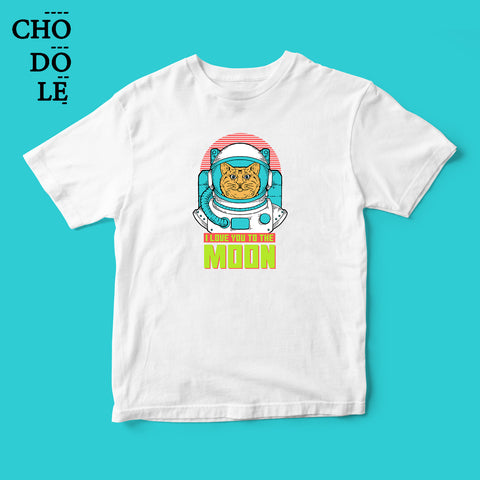 Áo thun unisex cotton 100% in hình I love you to the moon