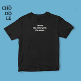 Áo thun cotton 100% in chữ I'm not like other girls, i'm satan (nhiều màu)