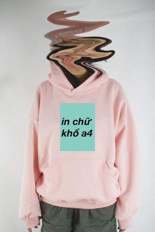 Áo khoác hoodie unisex customize chữ khổ A4 (nhiều màu)