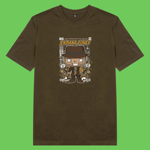 Áo thun unisex cotton in hình pop culture cartoon series - Indiana Jones (nhiều màu)
