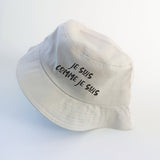 Nón bucket in chữ Je suis comme je suis - (nhiều màu)