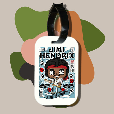 Travel tag cho túi xách/balo du lịch in hình pop culture cartoon series - jimi hendrix