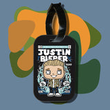 Travel tag cho túi xách/balo du lịch in hình pop culture cartoon series - justin bieber