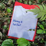 Áo thun cotton 100% in chữ Không lẽ tại em