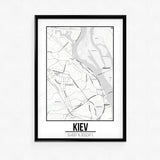 Tranh poster khổ A3 giấy mỹ thuật in hình Love City - Kiev