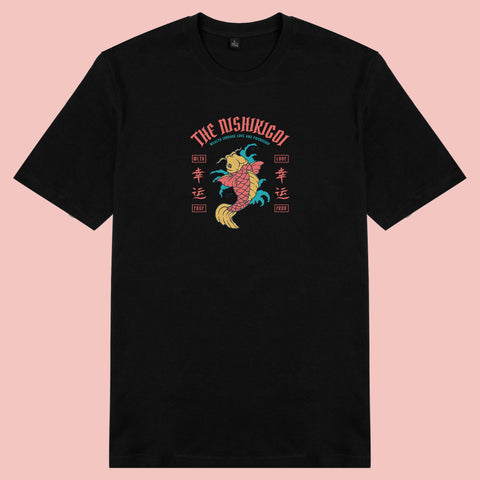 Áo thun unisex cotton 100% in hình Koi fish - Wealth, Courage, Love and Friendship (nhiều màu)