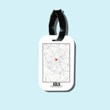Travel tag cho túi xách/balo du lịch in hình Love City Map - Koln