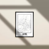 Tranh poster khổ A3 giấy mỹ thuật in hình Love City - La Paz