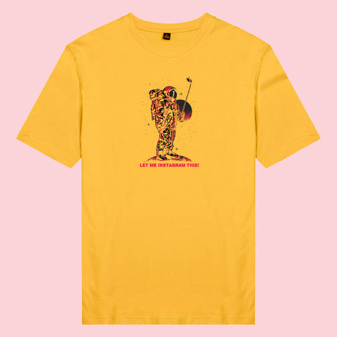 Áo thun unisex cotton 100% in hình Let me instagram this shit (nhiều màu)