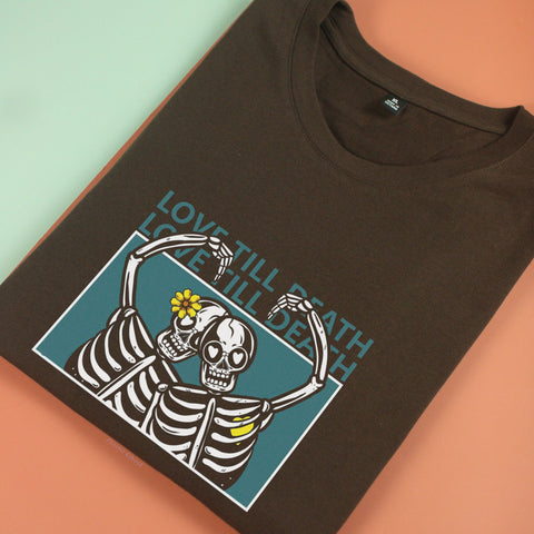 Áo thun unisex cotton in hình Love till Death (nhiều màu)