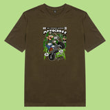 Áo thun unisex cotton in hình pop culture cartoon series -Luigi motocross (nhiều màu)