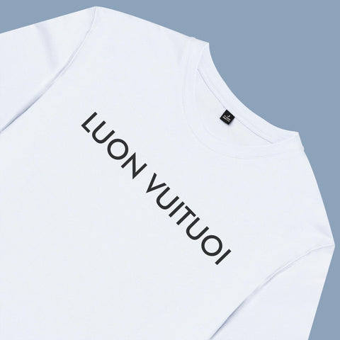 Áo thun cotton 100% in chữ - Luon VuiTuoi (nhiều màu)