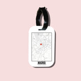 Travel tag cho túi xách/balo du lịch in hình Love City Map - Madrid