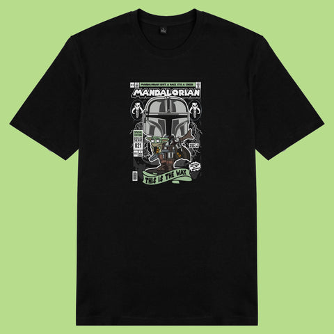 Áo thun unisex cotton in hình pop culture cartoon series - Mandalorian (nhiều màu)