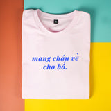 Áo thun cotton 100% in chữ Tết mang cháu về cho bố