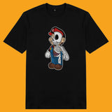 Áo thun unisex cotton in hình Half Skeleton series - Mario 2(nhiều màu)