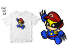 Áo thun unisex cotton 100% in hình Super Heroes Series - Mario Wolverine (nhiều màu)