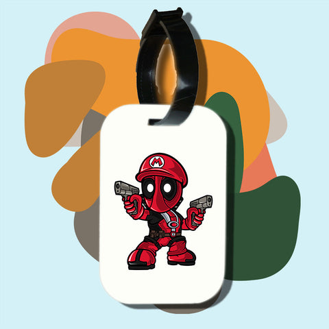 Travel tag cho túi xách/balo du lịch in hình Super Heroes Mario Deadpool