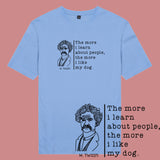Áo thun unisex cotton in hình Great Author Mark Twain