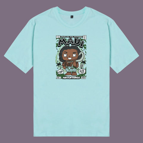 Áo thun unisex cotton in hình pop culture cartoon series - Maui (nhiều màu)