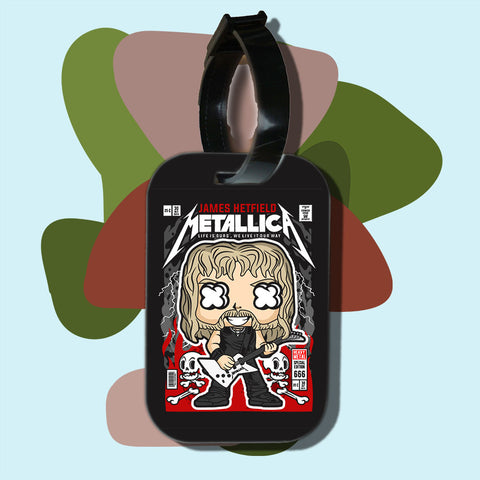 Travel tag cho túi xách/balo du lịch in hình pop culture cartoon series - Jame HetField metallica