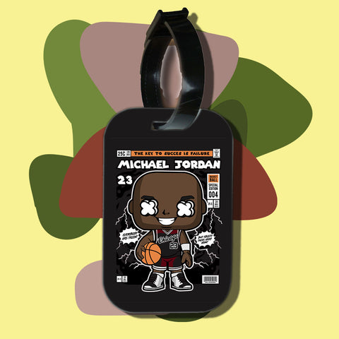 Travel tag cho túi xách/balo du lịch in hình pop culture cartoon series - michael jordan