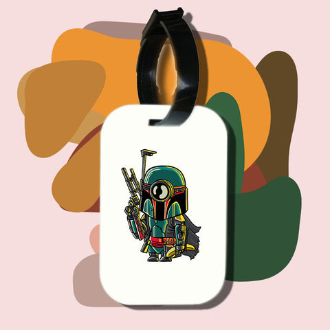Travel tag cho túi xách/balo du lịch in hình star wars- minion boba fett