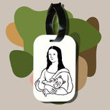 Travel tag cho túi xách/balo du lịch in hình Cat Lover Series - Monalisa and cat