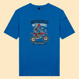 Áo thun unisex cotton 100% in hình Motocross Retro Rebel (nhiều màu)