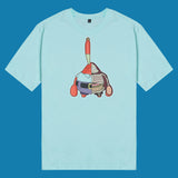 Áo thun unisex cotton in hình Half Skeleton series - Mr Krabs (nhiều màu)