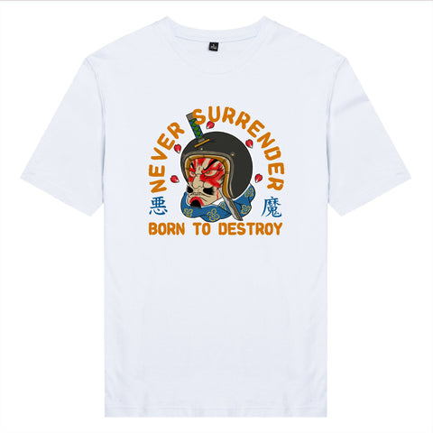 Áo thun unisex cotton in hình Never Surrender