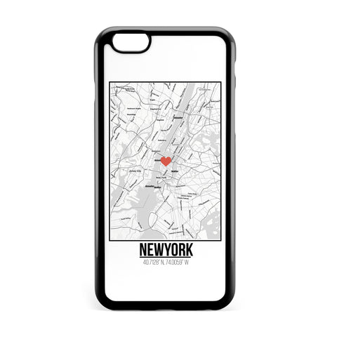 Ốp lưng dẻo iphone in hình Love City Map - Newyork