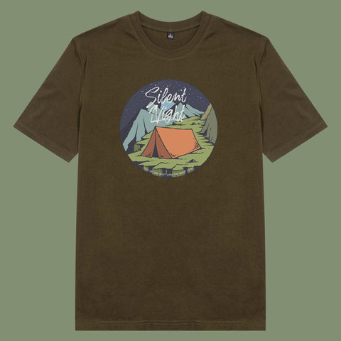 Áo thun unisex cotton 100% in hình Night Camping - Silent Night (nhiều màu)