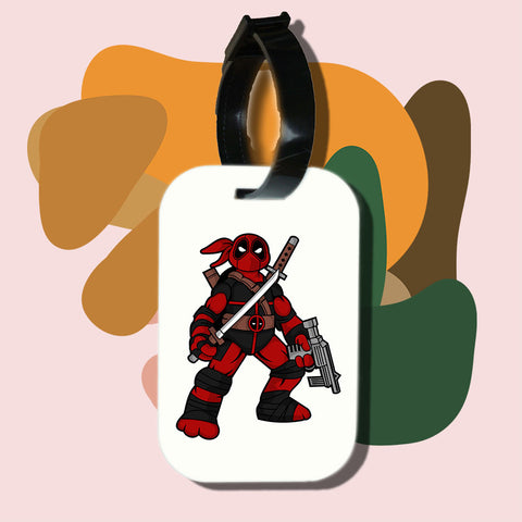 Travel tag cho túi xách/balo du lịch in hình Super Heroes - Ninja Deadpool