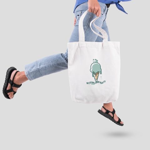Túi tote vải in hình  No escape from reality