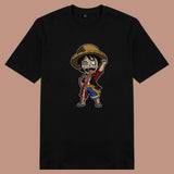 Áo thun unisex cotton in hình Half Skeleton series - One Piece (nhiều màu)